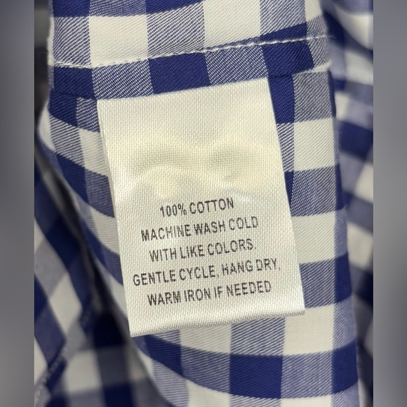 NEW UNTUCKit Belleza Blue Gingham Button Down Cottage Preppy Shirt Sz 4 $79 1032 - Picture 6 of 9
